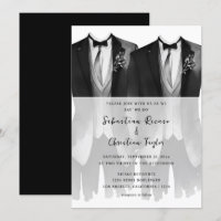 Gay Wedding Two Grooms in Suits and Ties