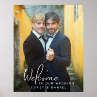 Gay Wedding Welcome Two Grooms Photo