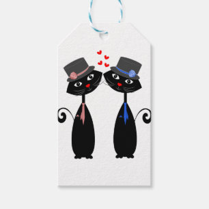 Gay Weddings Cool Cat Mr & Mr Grooms Gift Tags