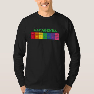 Gay Weekly Agenda Lgbt Pride Rainbow 2 T-Shirt