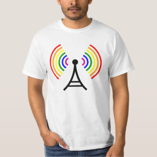 Gay WiFi Rainbow Signal Antenna T-Shirt