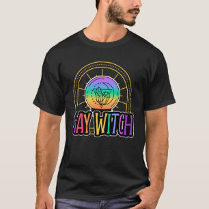 Gay Witch Crystals Wicca Witchcraft Satanic Mystic T-Shirt
