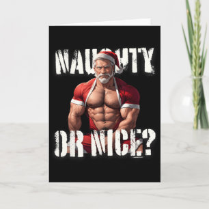 Gay Xmas Muscle Daddy Bear Nice Santa Pride Lgbtq Card