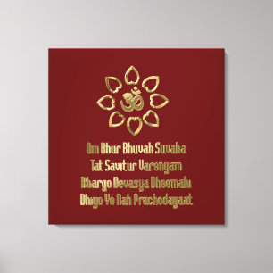 Gayatri mantra canvas print