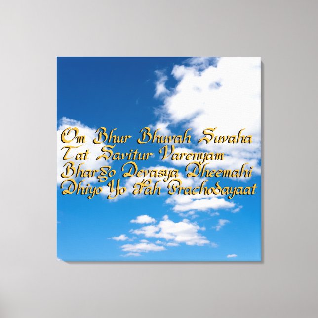 Gayatri mantra canvas print (Front)