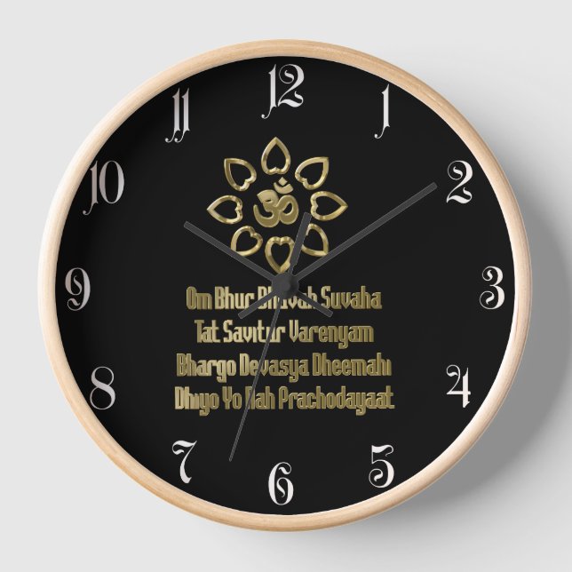Gayatri mantra clock (Front)