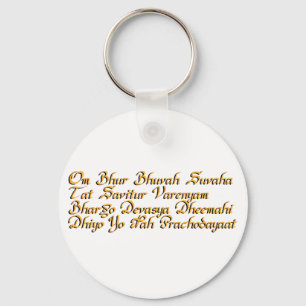 Gayatri mantra key ring