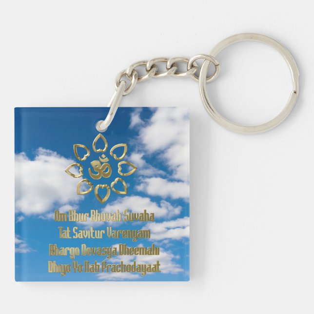 Gayatri mantra key ring (Back)