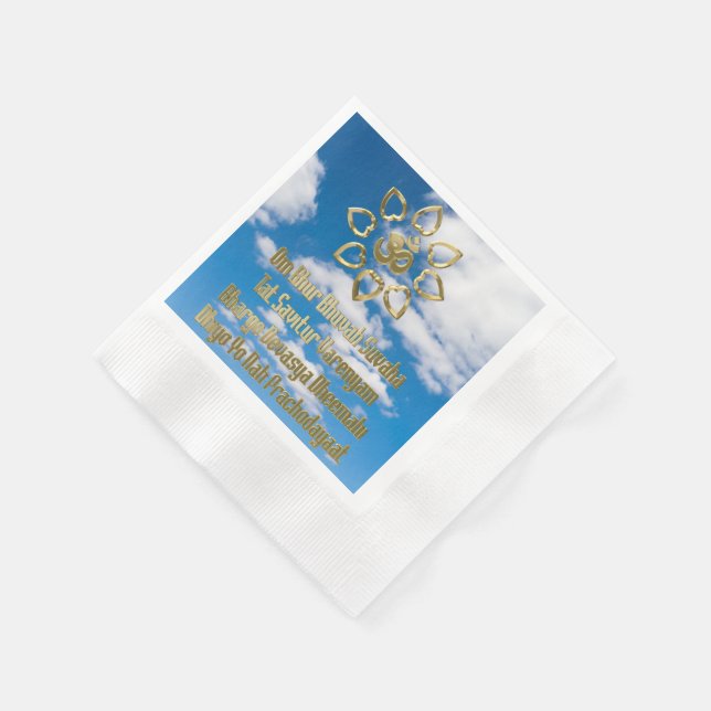 Gayatri mantra napkin (Corner)