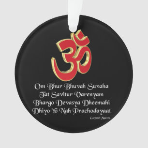 Gayatri mantra ornament