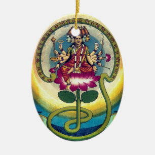  Gayatri Mantra (personification as a goddess) Ceramic Tree Decoration