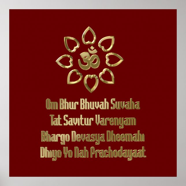Gayatri mantra poster (Front)