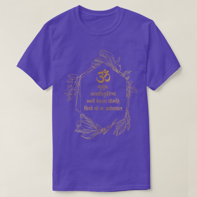 Gayatri Mantra Yoga T-Shirt (Design Front)