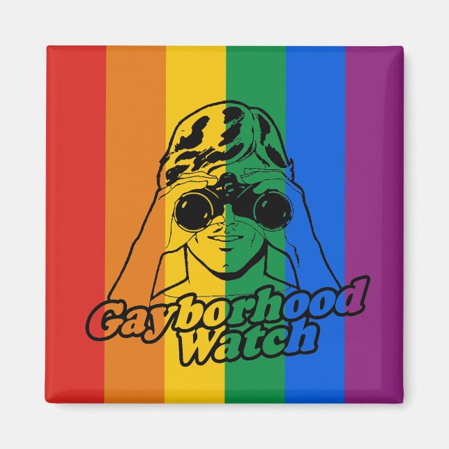 GAYBORHOOD WATCH MAGNET (Front)