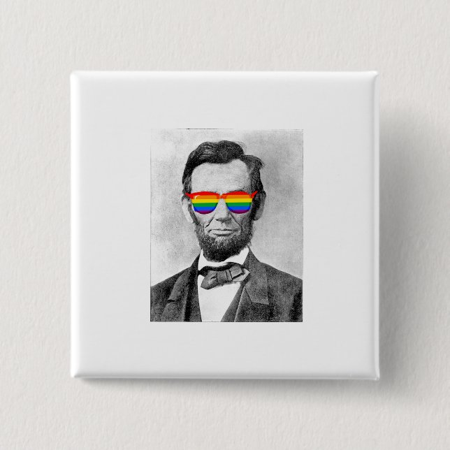 Gaybraham Lincoln 15 Cm Square Badge (Front)