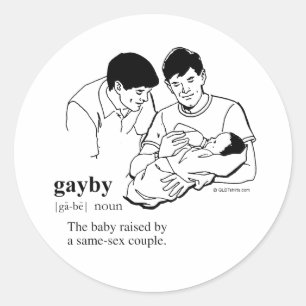 GAYBY (Gay) Classic Round Sticker