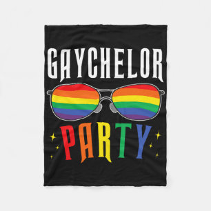 Gaychelor Gay Lesbian Lgbtq Pride Bachelor Party W Fleece Blanket
