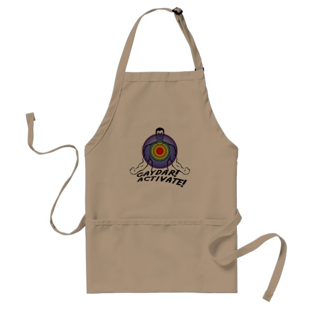 Gaydar! Activate! Rainbow Gay Standard Apron (Front)