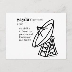GAYDAR POSTCARD