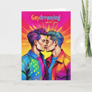 Gaydreaming Male Couple Rainbow Love Card