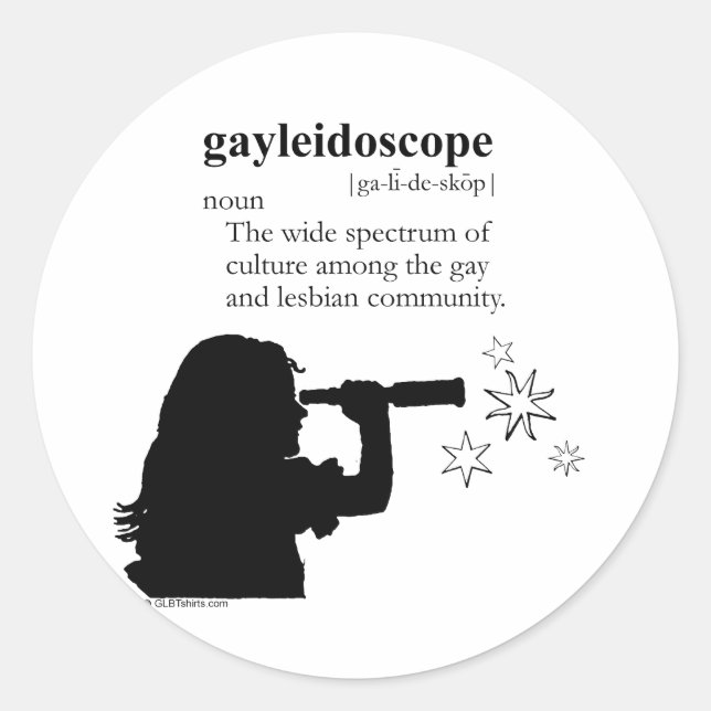GAYLEIDOSCOPE CLASSIC ROUND STICKER (Front)