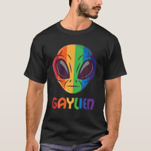 Gaylien Funny Gay Alien LGBT Gay Pride Rainbow T-Shirt