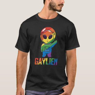 Gaylien Gay Alien Pride Astronaut Lgbt Rainbow   T-Shirt