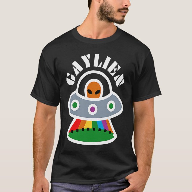 Gaylien Gay Bear  Pride For Men Women Cute Lgbtq   T-Shirt (Front)