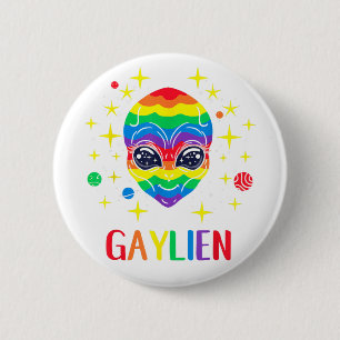 Gaylien Gay Pride 6 Cm Round Badge