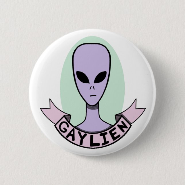 Gaylien [PIN] 6 Cm Round Badge (Front)
