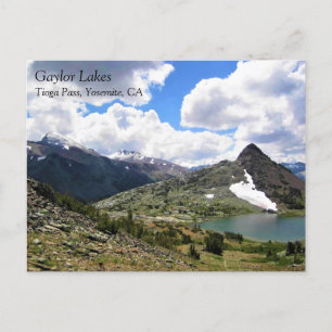 Gaylor Lakes, Tioga Pass, Yosemite, CA Postcard