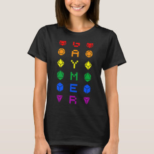 Gaymer D20 Rainbow Dice Lgbt Pride Gay Gamer T-Shirt