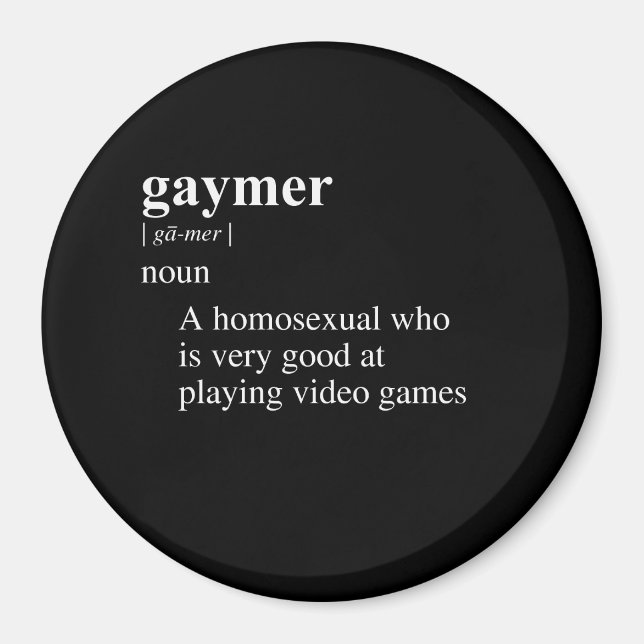 GAYMER DEFINITION MAGNET (Front)