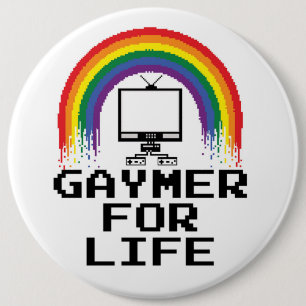 Gaymer For Life Button