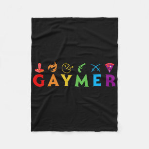 Gaymer Funny Lgbt Pride Gay Gamer Video Game Lover Fleece Blanket
