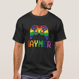 Gaymer Game Control Rainbow Lgbt Gay Lesbian Prid T-Shirt