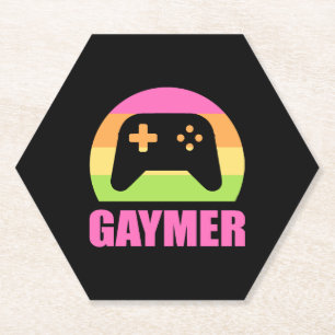 Gaymer Gamer And Nerd Gift Paper Coaster