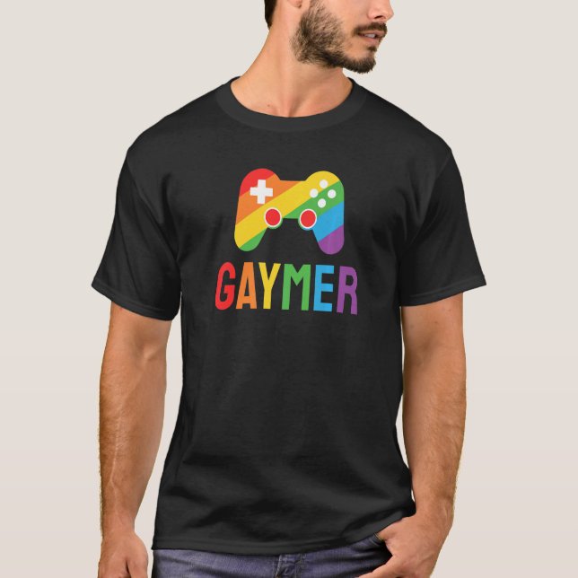 Gaymer Gamer Gay Pride Lgbt  Gay Pride Rainbow Gam T-Shirt (Front)