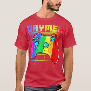 Gaymer Gamer Gay Pride Month LGBT Rainbow T-Shirt