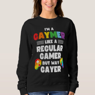 Gaymer Gay Gamer Lgbt Pride Rainbow Controller Ga Sweatshirt