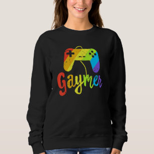 Gaymer Gay Gamer Lgbt Pride Rainbow Parade March L Sweatshirt