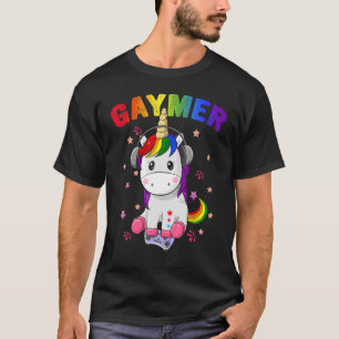 Gaymer Gay Pride Flag Lgbt Gamer Lgbtq Gaming Unic T-Shirt