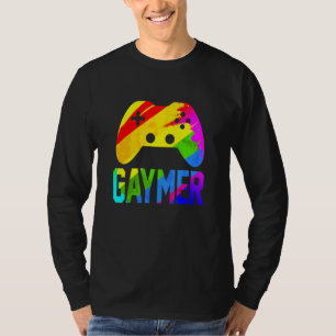 Gaymer Gay Pride Flag Lgbt Pride Gaming Gamepad Ti T-Shirt