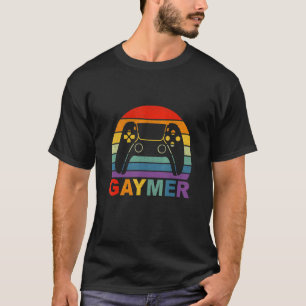 Gaymer Gay Pride Gamer Gaming Lgbtq Rainbow Flag T-Shirt