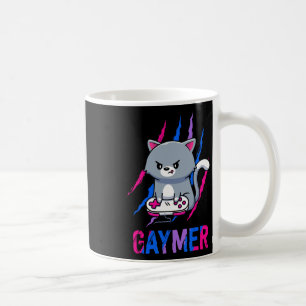 Gaymer Geek Pride Lgbt Video Game Lovers Gift Cat  Coffee Mug
