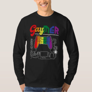 Gaymer  Lesbian Lgbtq Queer Gay Pride Gamer Gaming T-Shirt