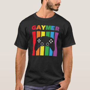 Gaymer LGBT Gay Pride Rainbow Equality Game Contro T-Shirt