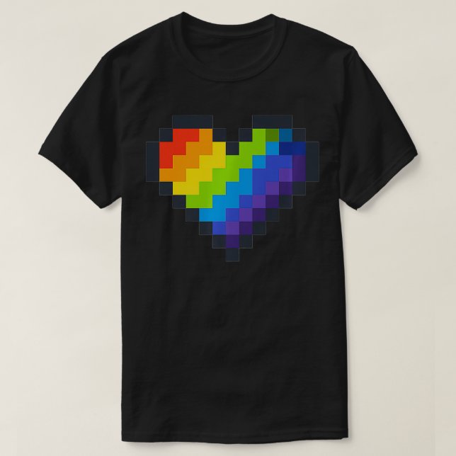 Gaymer LGBT Retro Pride  Gay Gamer Rainbow Piel He T-Shirt (Design Front)