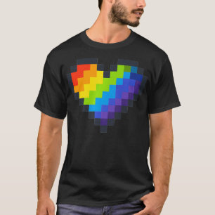 Gaymer LGBT Retro Pride  Gay Gamer Rainbow Piel He T-Shirt