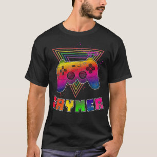 Gaymer LGBTQ Gay Video Gamer Console Rainbow Strip T-Shirt
